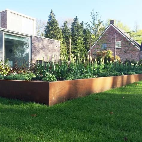 Bordure de jardin angle supperieur plié Acier corten