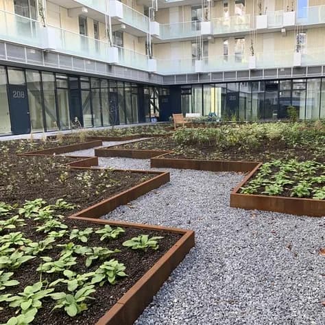 Mur de soutènement 300 coin Acier corten