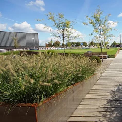 Mur de soutènement 400 angle Acier corten