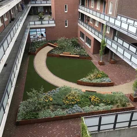 Mur de soutènement 400 angle Acier corten