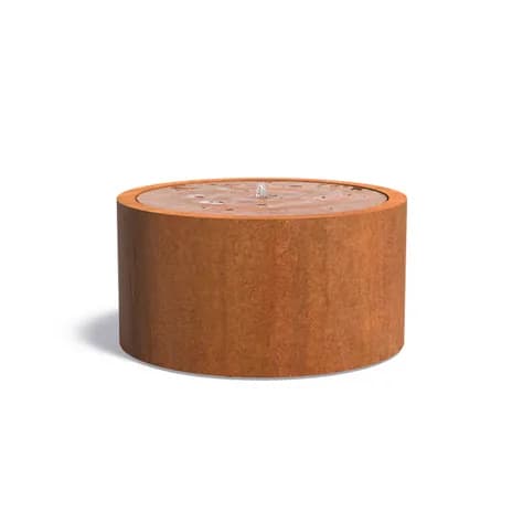 Tables d'eau ronde Acier corten