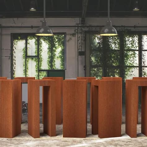 Socle Acier corten