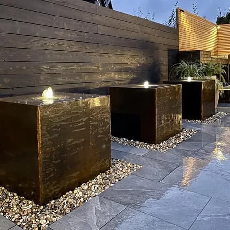 Blocs d'eau Acier corten
