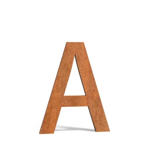 Les lettres de maison  Acier corten