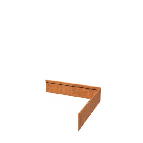 Bordure de jardin angle supperieur aplati  Acier corten