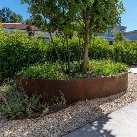 ELLIPSE avec fond Acier corten