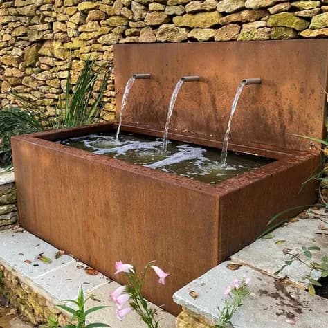 Parois de bassin autoportante Acier corten
