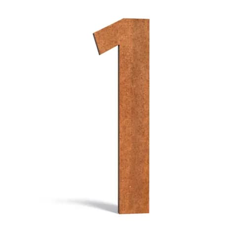 Les numéros de maison  Acier corten