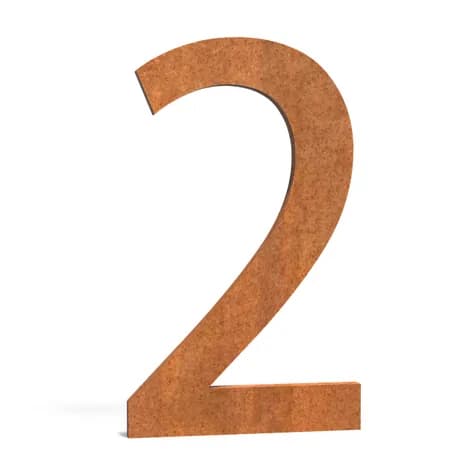 Les numéros de maison  Acier corten