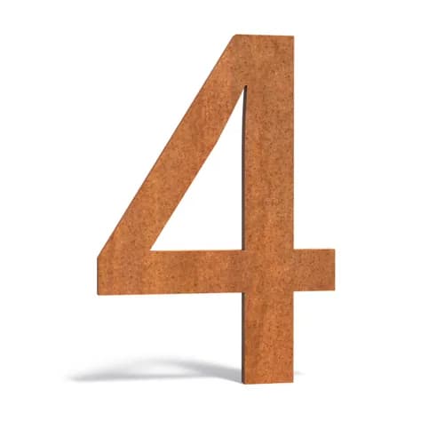 Les numéros de maison  Acier corten