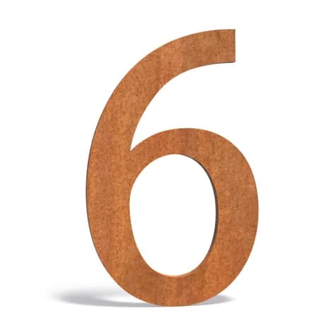 Les numéros de maison  Acier corten