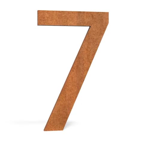 Les numéros de maison  Acier corten