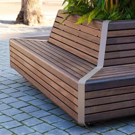 STORR avec banc d'angle Acier corten