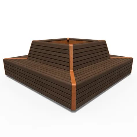 STORR avec banc d'angle Acier corten