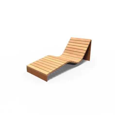 BORG chaise longue Acier corten