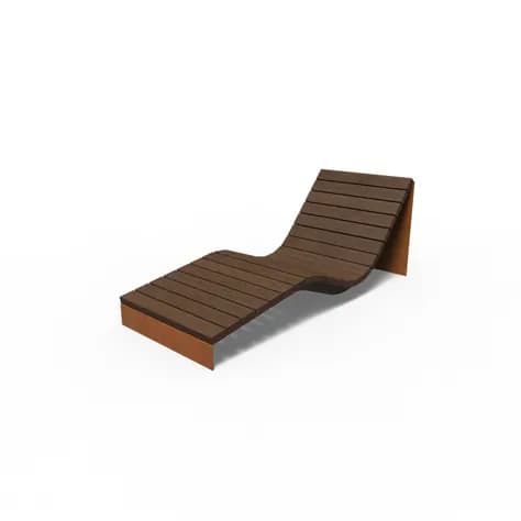 BORG chaise longue Acier corten