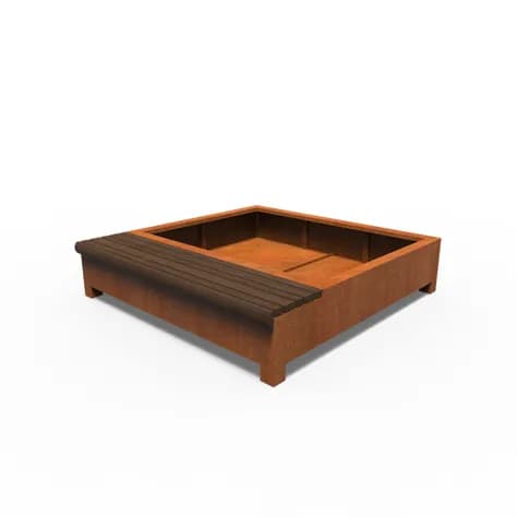AROS avec canapé simple Acier corten