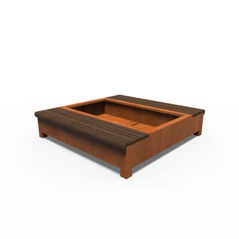 AROS avec double banc Acier corten