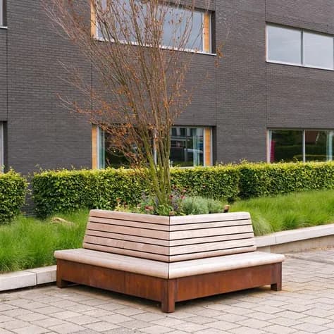 AROS avec banc d'angle Aluminium