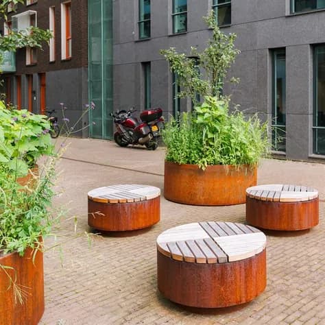 AROS ronde Acier corten
