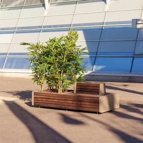 STORR avec double banc Acier corten