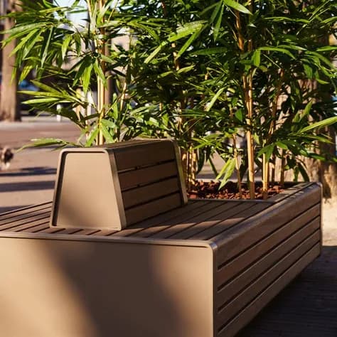 STORR avec double banc Acier corten