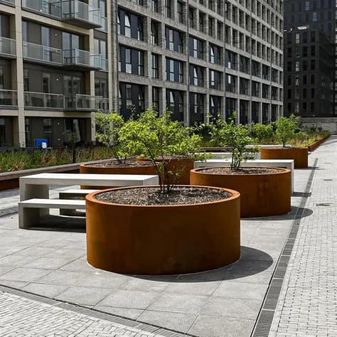 CIRCUM Sans fond Acier corten