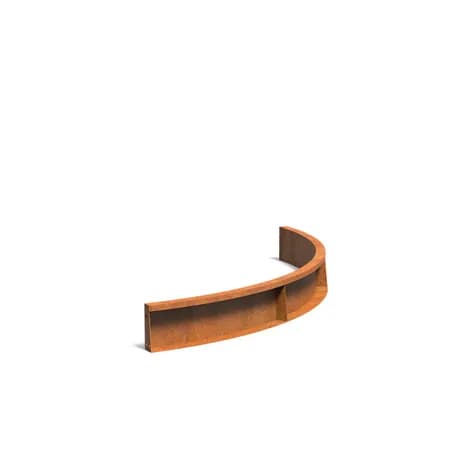 Mur de soutènement 200 courbe Acier corten