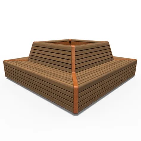 STORR avec banc d'angle Acier corten