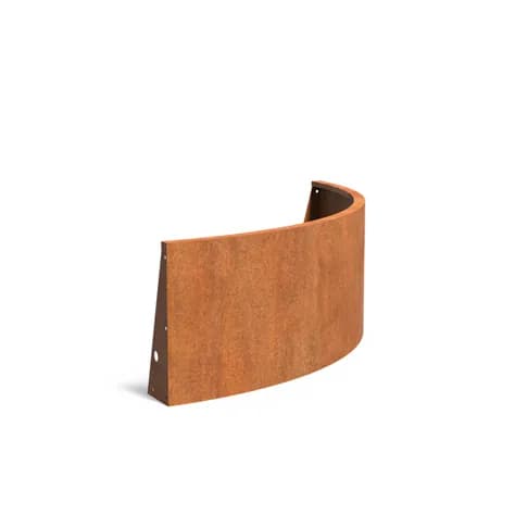 Mur de soutènement 600 courbe Acier corten