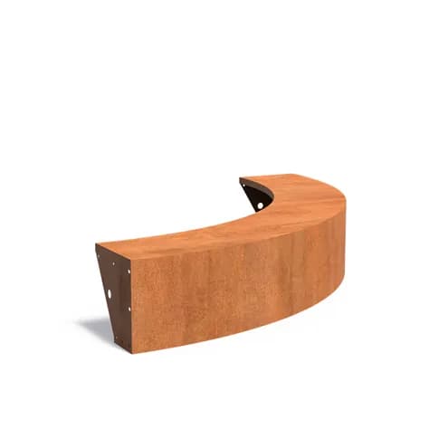 Mur de soutènement 400 avec bord supérieur large courbe Acier corten