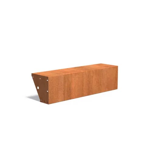 Murs de soutènement 400 avec large bord supérieur droit Acier corten