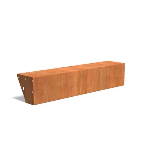 Murs de soutènement 400 avec large bord supérieur droit Acier corten