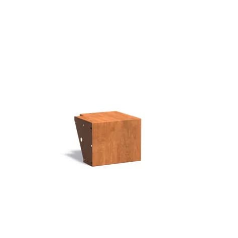 Mur de soutènement 400 avec bord supérieur large angle Acier corten