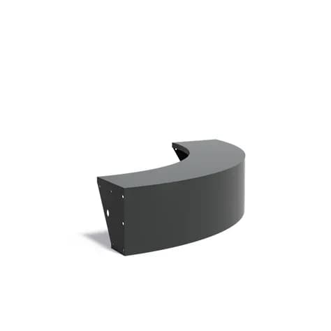 Mur de soutènement 400 avec bord supérieur large courbe Aluminium