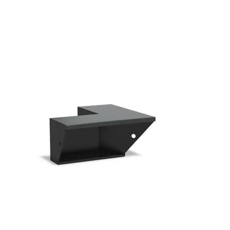 Mur de soutènement 400 avec bord supérieur large angle Aluminium