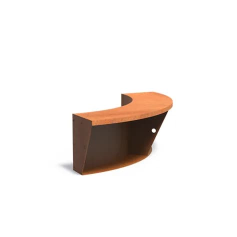 Mur de soutènement 500 avec bord supérieur large courbe Acier corten