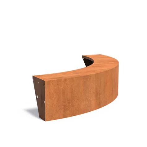 Mur de soutènement 500 avec bord supérieur large courbe Acier corten