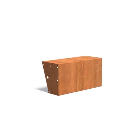 Murs de soutènement 500 avec large bord supérieur droit Acier corten