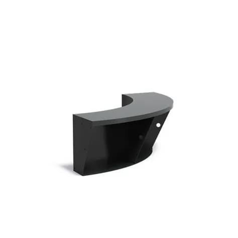 Mur de soutènement 500 avec bord supérieur large courbe Aluminium
