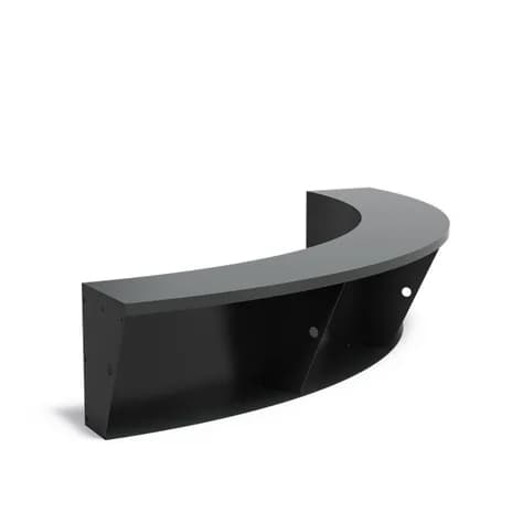 Mur de soutènement 500 avec bord supérieur large courbe Aluminium