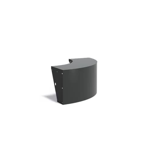Mur de soutènement 500 avec bord supérieur large courbe Aluminium