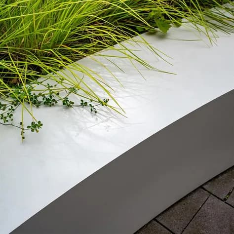 Mur de soutènement 400 avec bord supérieur large courbe Aluminium