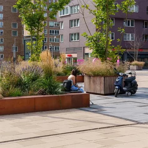 Mur de soutènement 500 avec bord supérieur large courbe Acier corten
