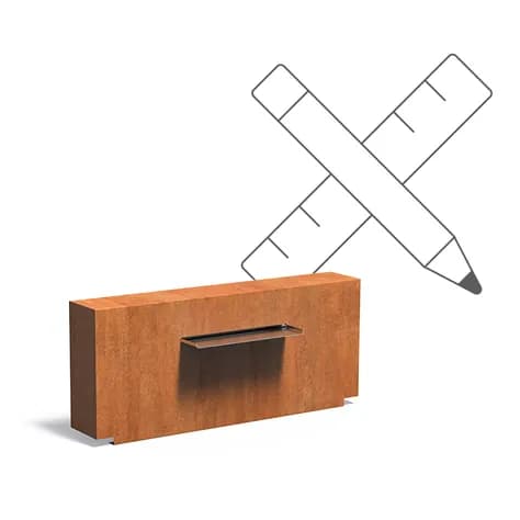 parois de bassin fixe Acier corten