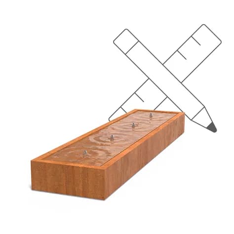 Tables d'eau standard Acier corten