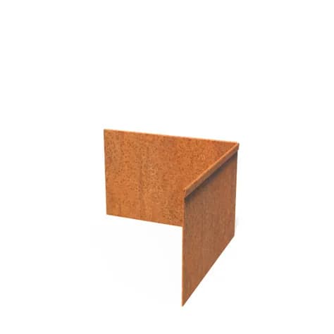 Bordure de jardin angle supperieur aplati  Acier corten