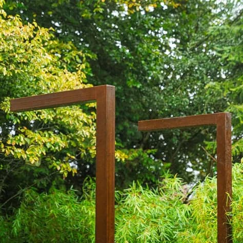 Pergola L-forme Acier corten