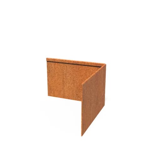 Bordure de jardin angle supperieur aplati  Acier corten