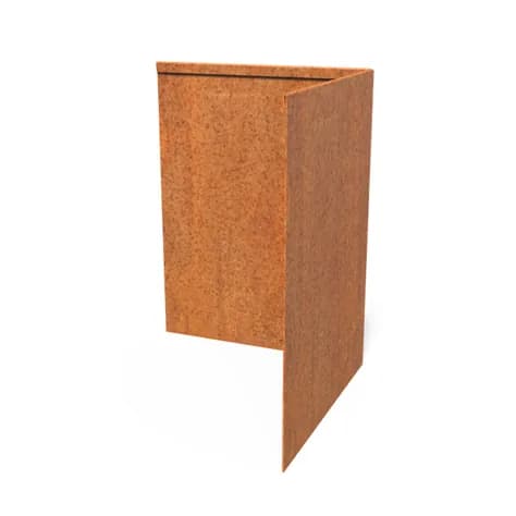 Bordure de jardin angle supperieur aplati  Acier corten